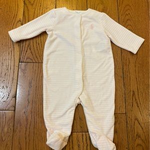 NWT Ralph Lauren Velour footie for baby girl